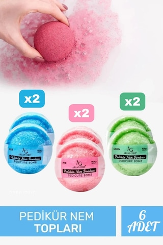 Argan Cure Köpüren Manikür Pedikür Nem Bombası 6'lı