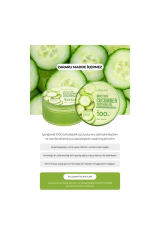 Lebelage Saf Salatalık Özü Nemlendirici Ve Tazeleyici Moisture Cucumber Soothing Gel 300 ML