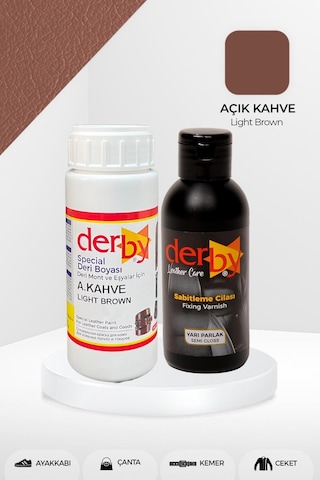 Derby Deri Mont Boyası ve Sabitleme Cilası 100 G Set