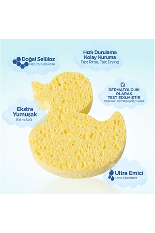 Wee Baby  Doğal Selülozik Banyo Süngeri Sarı