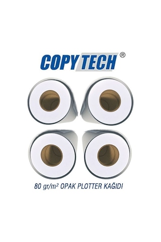 4'lü Koli - 450mm x 50m Plotter Kağıdı 80gr/m²