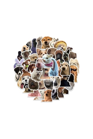 Periboia Sevimli Köpek Çıkartmaları Laptop Notebook Tablet Sticke Karışık Renkli