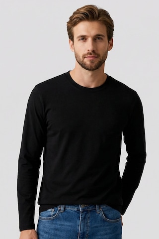 Tommy Life Siyah Standart Fit Basic O Yaka Erkek Sweatshirt - 87997 Siyah