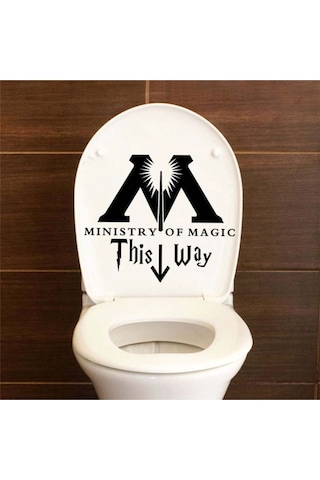 Ministry Of Magic Klozet Kapağı Banyo Wc Sticker 35x30 Cm