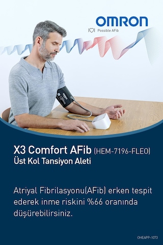 Omron X3 Comfort Afib Üst Koldan Ölçer Dijital Tansiyon Aleti