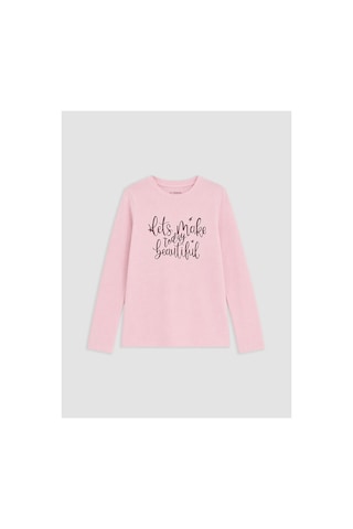 Lc Waikiki Alıta Cıty Farkıyla Pembe Oval Yaka Kız Çocuk Tişört Pembe - 930967995 Pembe