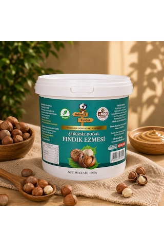 Adress Fındık Şekersiz Fındık Ezmesi 1 KG