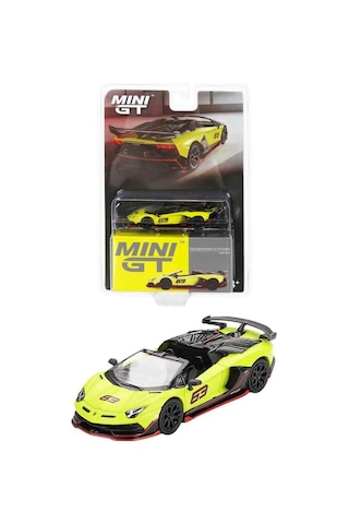 Mini Gt 887 Lamborghini Aventador Svj 63 Roadster Verde Shock Diecast 1/64 Model Araba
