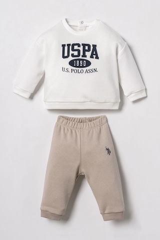 U.S. Polo Assn. Erkek Bebek Beyaz Uzun Kol Pijama Takım Usb3190-c-v1 Usb3190-c-v1
