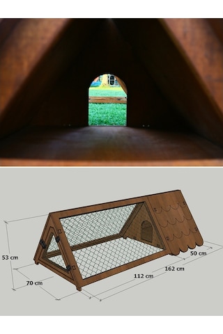 MANDU Ahşap Tavşan evi Küçük Boy