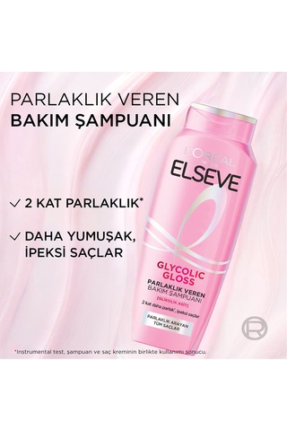 Elseve L'oreal Paris Elseve Glycolic Gloss Parlaklık Veren Bakım Şampuanı 300 Ml