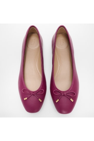 288 Ruby Babet Kadın Hx8-288/a69/b41 Fitflop Delıcato Bow Soft Leather Ballet Flats 288 Ruby