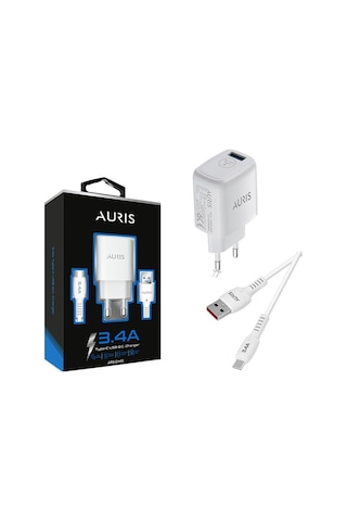 Auris Ch40 Type-c Hızlı Şarj Seti 3.4a Samsung Uyumlu Huawei Xiaomi Birçok Telefona Uyan Şarj Aleti