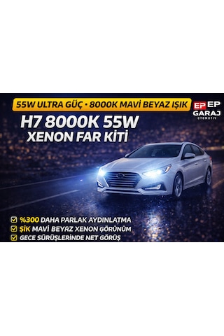 H7 8000k 55w Xenon Far Kiti 0