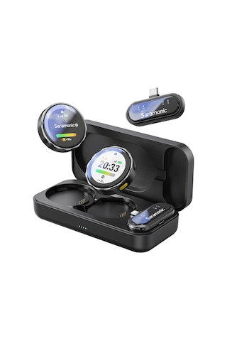 Saramonic Blinkme U2 Kablosuz Mini Mikrofon, İphone Ve Android İçin, 48 Khz/24 Bit, Gürültü Engelleme, 100 M İletim, Kablosuz Yaka Mikrofonu, Canlı Video Kaydı İçin