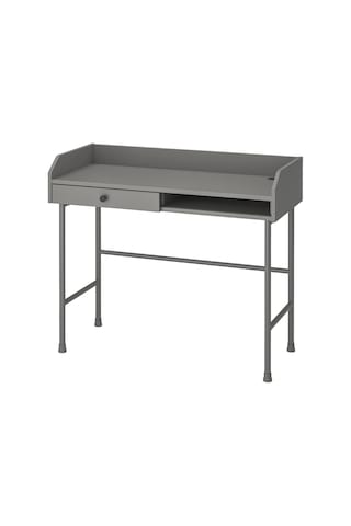 Hauga Gri Renk 100x84 Cm Çalışma Masası Çekmeceli Meridyendukkan Gri