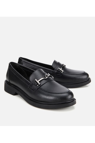 Hotiç Kadın Deri Siyah Tokalı Klasik Loafer 01ayh314390a100 01ayh314390a100 Siyah