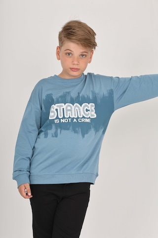 Toontoy Kids Toontoy Erkek Çocuk Stance Baskılı Sweatshirt Mavi
