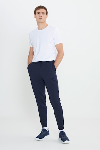 AC&Co / Altınyıldız Classics Erkek Lacivert Pamuklu Standart Fit Normal Kesim Kapüşonlu Kanguru Cepli Eşofman Takımı Lacı Lacivert