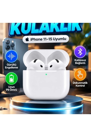 İphone 11 15 Uyumlu Mini Tws Kablosuz Kulaklık Gürültü Engelleme Ve Uzun Pil Ömrü 00