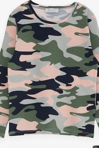 Macawı Kız Çocuk Pijama Takımı Kamuflaj Desenli 3-7 Yaş, Karışık Renk-karışık Renk Çok Renkli