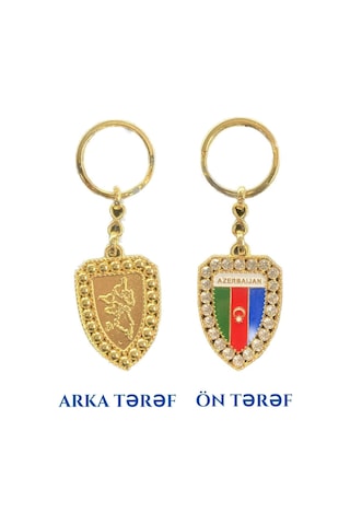 Azerbaycan Bayraklı Anahtarlık Azərbaycan Bayrağı Metal Açarlıq Hediyelik Anahtarlık Çanta Aksesuarı