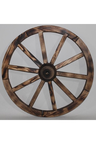 Otantik Ahşap At Arabası Tekeri 70 Cm.(Ahşap 2) Diğer