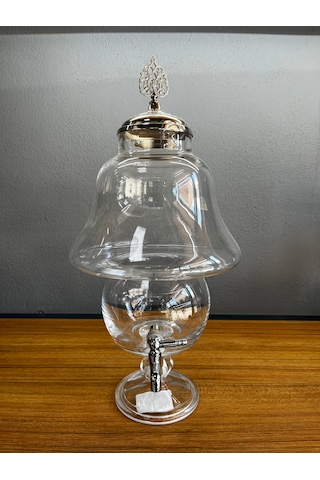 Lüks Musluklu Cam Lohusa Şerbetlik Damacana Sebil 5 Lt Şeffaf