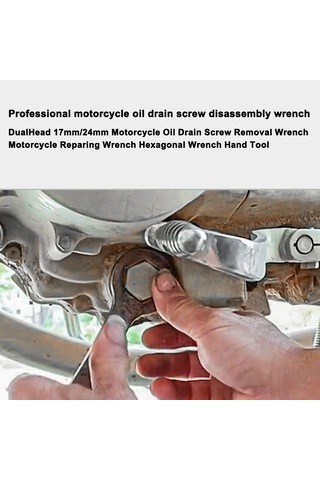 Ranyeek Motor Geyik Vidası Çıkarma Aracı - 17mm/24mm İki Uçlu Altıgen/çiçekli Anahtar - Profesyonel Bakım Aleti Cr-v Çelik