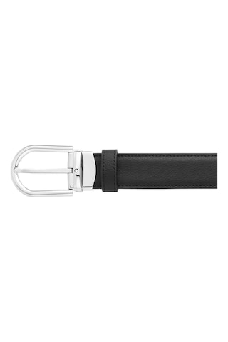 Mont Blanc Montblanc At Nalı Parlak Paladyum Finish Pin Tokalı Kemer 128756 Siyah