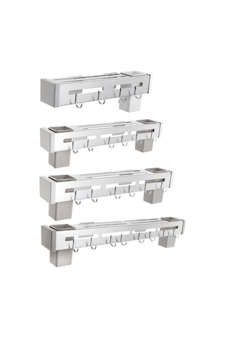 Sones Mutfak Duvara Monte Raf Delme Çubukları Tutucu, Renk: Fırçalanmış 50cm