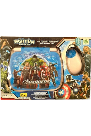 Oyuncak Laptop Aveengers Hulk Bilgisayar Türkçe-ingilizce 100 Fonksiyonlu Eğitici Oyuncak