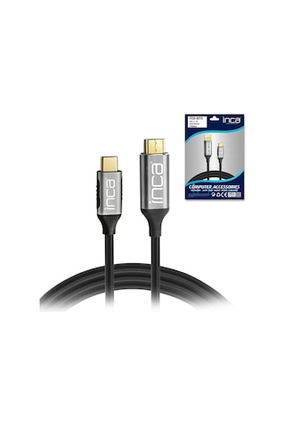 Nca Itcd 02Tx Type C To Display Port Altın Uçlu 4K 2 Metre Kablo