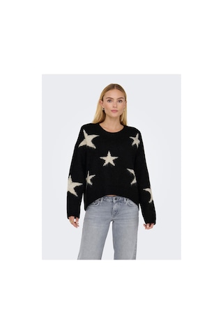Only Onlazu Ls Star O-neck Knt Siyah