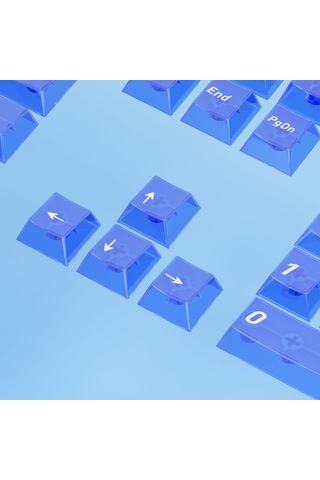Mekanik Klavye Keycaps Rgb Şeffaf Gaming Pbt Tuş Takımı Mavi