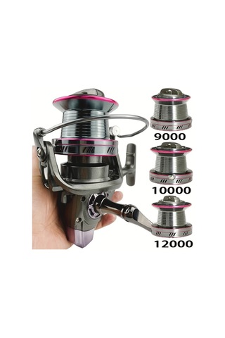 Motion003 1x Yüksek Performanslı Döner Balıkçılık Makinesi 10000 Serisi 20-30kg Güçlü Çekiş Büyük Kapasiteli Alüminyum Makara Tatlısu Ve Tuzlu Su Balıkçılığı İçin