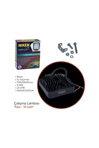 Niken Çalışma Lambası Kare 16 Ledli