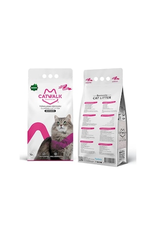Catwalk Bentonit Bebek Pudralı Kedi Kumu 2 x 10 L