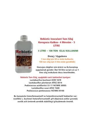 Rebiotic Inoculant Tam Silaj Koruyucu Katkısı-4 Mevsim - 5 Litre