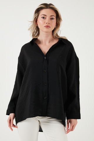 Fashion Friends Bayan Gömlek 25y0571k1 Siyah Siyah
