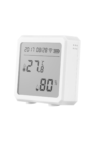 Youmex Akıllı Ev İçin Zigbee 3.0 Lcd Ekranlı Sıcaklık Ve Nem Sensörü - Alexa Uyumlu