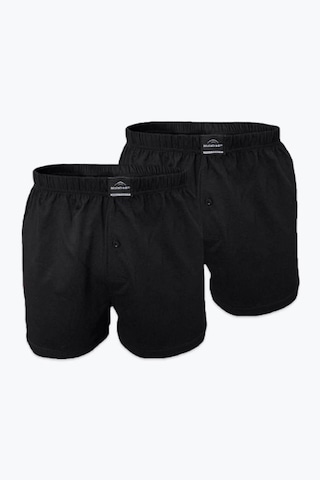 Malabadi 024 2'li Paket Erkek Geniş Kalıp %100 Pamuk Boxer Siyah