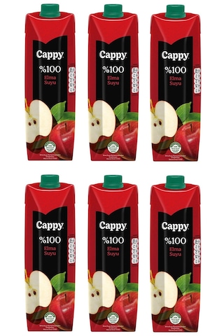 Cappy %100 Elma Suyu 1 Lt X 6 Adet