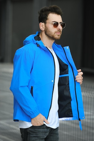 Oksit Save Baskılı Suya Dayanaklı Slim Fit Erkek Mevsimlik Mont Yağmurluk 001