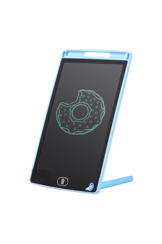 Hombey Mavi 8.5 İnç Lcd Dijital Yazma Tahtası - Çocuklar İçin Çizim Tablosu, Not Alma Paneli, Kalın Kalem, Tıkaçlı, Dışarıdaki Pil Mavi