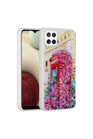 Zore Samsung Galaxy Uyumlu M12 Kılıf Simli Desenli Kamera Korumalı Parlak Omsy Popy Kapak - Kulübe