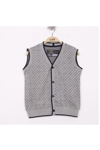 Toontoy Erkek Çocuk Desenli Okul Yelek Kırmızı