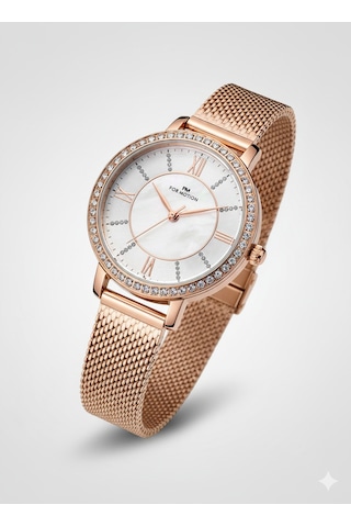 For Motion Kadın Kol Saati Altın Renk, Beyaz Kadran - B01320d, 2 Yıl Garantili Altın