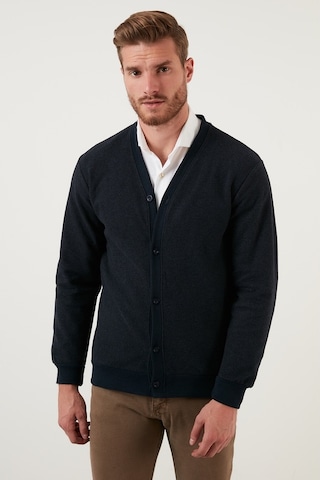 Buratti Pamuklu Regular Fit Düğmeli V Yaka Erkek Hırka 456205 Lacivert