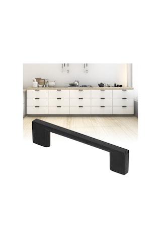 Siyah Çinko Alaşımlı Kapı Kolu, Dolap Kapısı, Gardırop, Mobilya, Ev İçin Donanım Çekmecesi, 96 Mm
